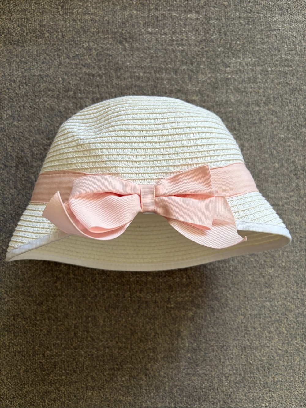Janie & Jack White & Pink Easter / Spring Bonnet Bucket Hat